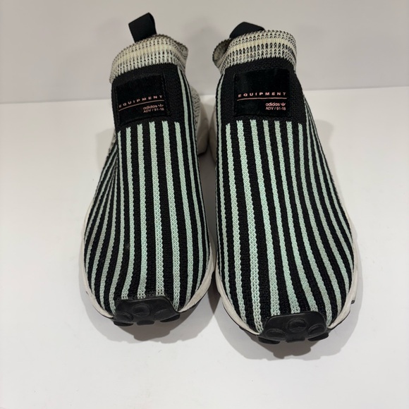 Adidas Black and Mint Striped Slip-On Shoes EQUIPMENT ADV / 91-18 TORSION - Picture 1 of 9